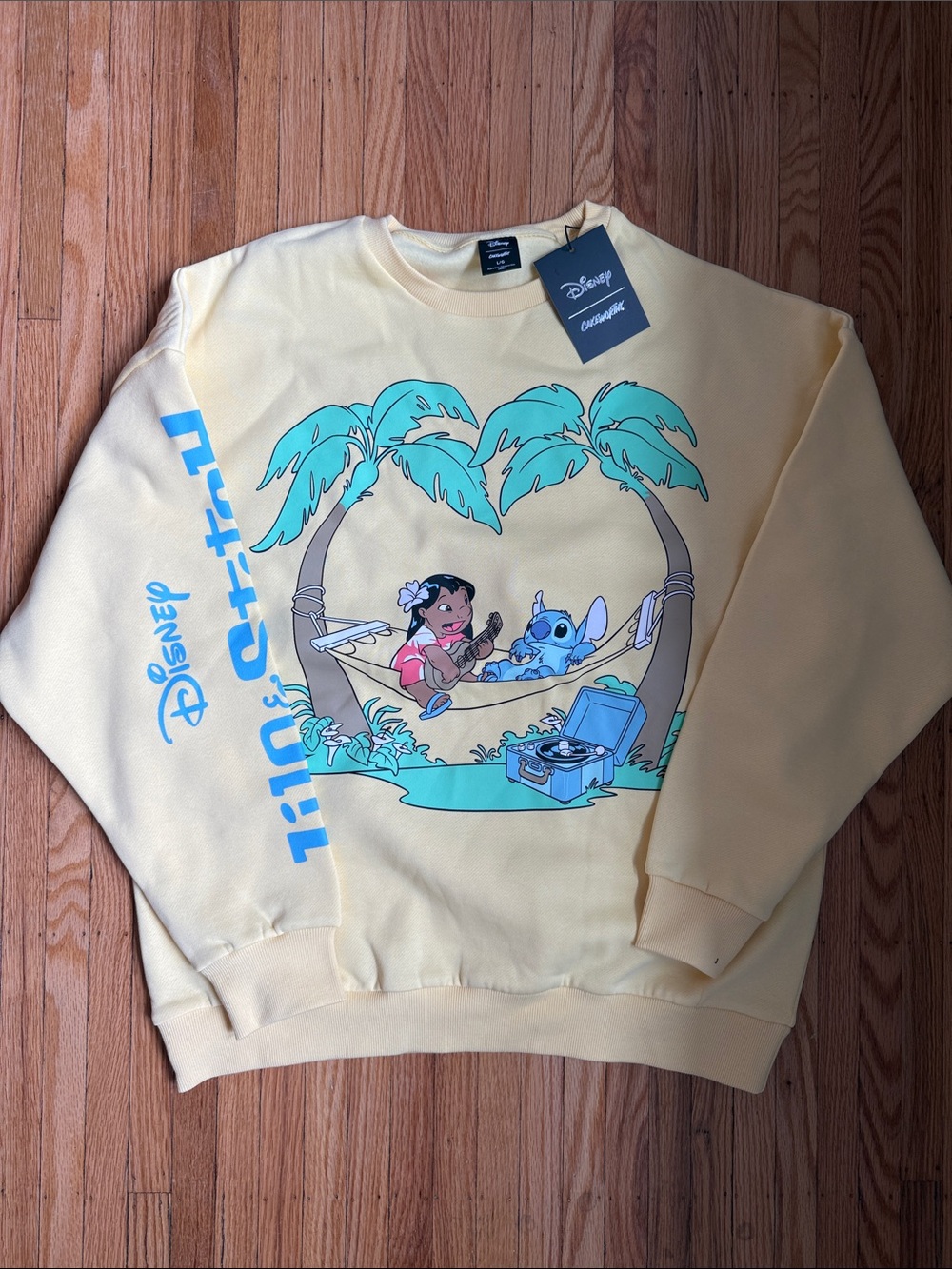 Disney Lilo & Stitch Cakeworthy Hammock Graphic Crewneck Sweatshirt